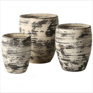 Buy cheap Hand Carved GRC Planter Pots Fireproof With Drainage Hole Scrub Surface from wholesalers