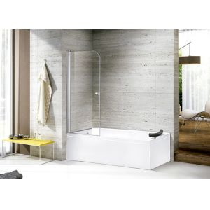 Tempered Glass Waterproof Bathroom Shower Partition Two Folding Racks