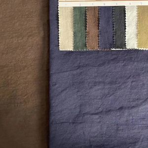 Buy cheap Soft Breathable Stonewashed Ramie Blend Linen Cotton Fabric Plain Dyed from wholesalers