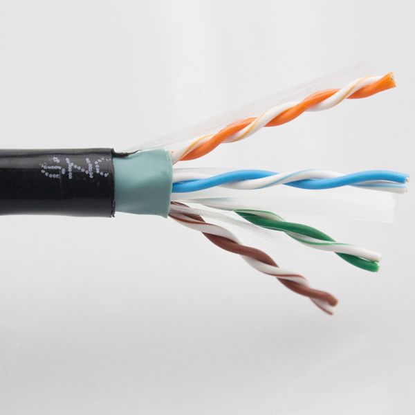 Quality Quick Installation 4 Pair Cat6 FTP Lan Cable , Waterproof High Speed Cat6 Cable PVC+PE Double Jacket for Outdoor Used for sale