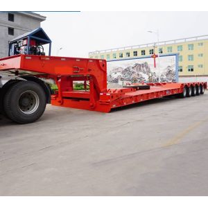 Buy cheap 90-120t Load Gooseneck Lowbed Trailer Strong Structure Easy Loading from wholesalers