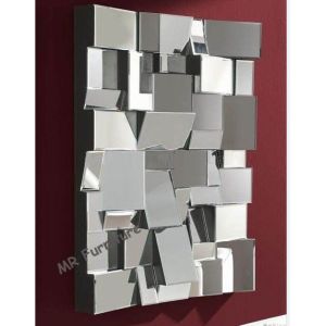 Buy cheap Decorative Faceted Wall Mirror , 80 * 110cm Size 3D Living Room Wall Mirror from wholesalers