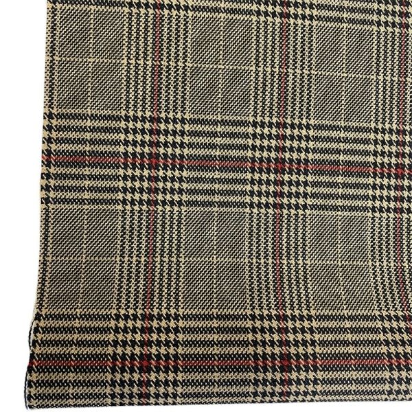 Quality Medium Weight Recycled Polyester Woven RPET Yarn Dyed Check Fabric for Blazers and Formal Suits for sale