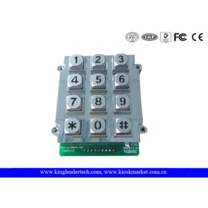 Buy cheap 12 Keys Zinc Alloy Metal Keypad With Blue Backlight from wholesalers