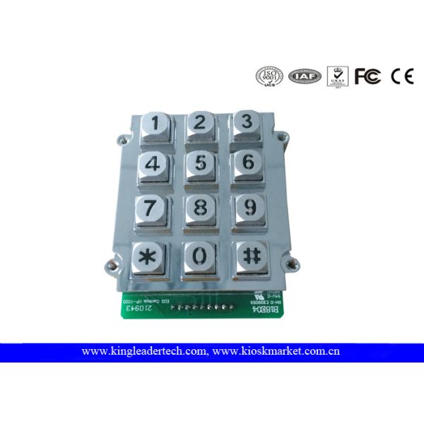 Buy cheap 12 Keys Zinc Alloy Metal Keypad With Blue Backlight from wholesalers