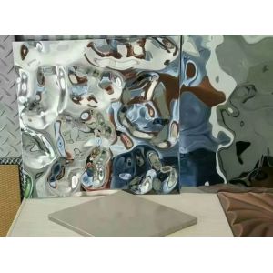 Hammered Stainless Steel Panels Rose Gold Mirror Finish For Facade Wall Cladding