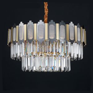 Buy cheap new design Chandelier Modern Crystal pices Chandelier Lighting hanging LED Ceiling Light Fixture Pendant Lamp from wholesalers