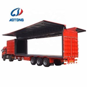 Buy cheap Aotong Box Cargo Truck Wing Van Semi Trailer with Open Wing and 2" 50mm JOST King Pin from wholesalers
