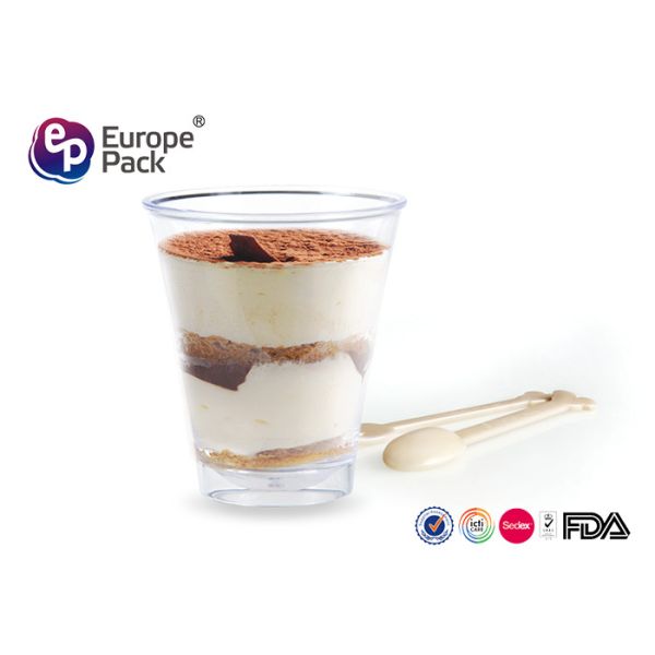 Quality One Piece Plastic Champagne Glasses Dia 8.3cm 35g FDA LFBG Certificate for sale