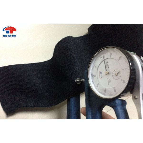 Quality Lightweight Nylon Loop Fabric , Soft Black sticky back hook and loop tape Receptive for sale