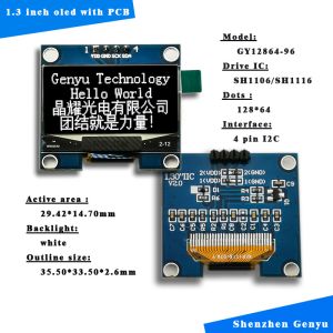 Buy cheap 1.3 Inch I2C OLED Display Module White Color 128x64 Resolution SH1106 from wholesalers