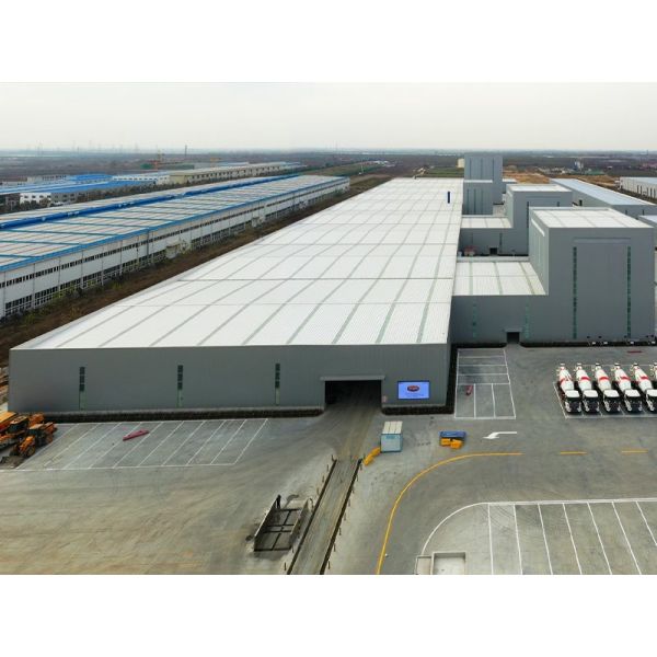 Galvanized Steel Structure Store Building With H Section Steel Beam And Columns