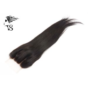 Buy cheap Swiss Lace Frontal Brazilian Hair Closure Piece 4x4 Straight Three Part Tangle Free from wholesalers