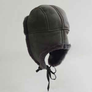 Buy cheap Classical custom shearling sheepskin double face mens winter hat from wholesalers