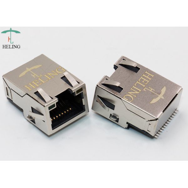 Buy cheap Offset / Overhangs PCB Magnetic RJ45 Jack SMT With EMI Finger Side Entry from wholesalers