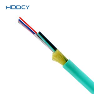 China GJFJV Indoor Fiber Optic Cable OM3 FRP Strength Member Tight Buffered Distribution on sale