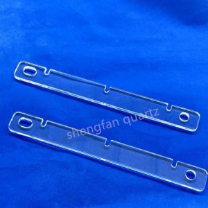 Buy cheap UV Customized Heat Resistant Fused Silica Quartz Glass Plate Clear Quartz Glass Substrate quartz plate drilled from wholesalers