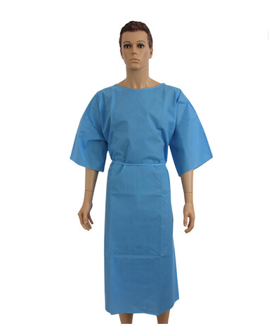 Quality Sleeveless Disposable Protective Gown Clinic Physical Hospital Patient Uniform for sale