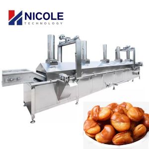 Continuous Commercial Gas Deep Fryer Machine Continuous Multifunctional SS 304