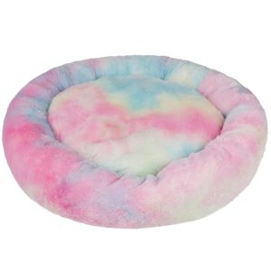 Buy cheap Rainbow Plush Round 50*10cm Plush Pet Beds Unique Design from wholesalers