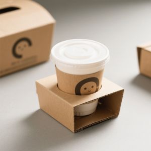 Buy cheap Customizable Kraft Paper Cup Holder for Coffee and Tea from wholesalers