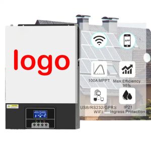 China Customizable Logo Hybrid Solar Inverter Hybrid 5.5Kw Mppt Off Grid Pure Sine Wave Mpp Solar Inverter on sale