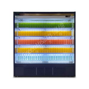 Buy cheap 2℃-8℃ LED Drinks Fruits Multideck Open Display Chiller With Night Curtain from wholesalers