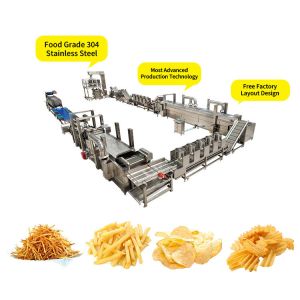 Buy cheap Yazhong Potato French Fries Production Line Potato Chips Making Machine Automatic Frozen French Fries Production Line from wholesalers