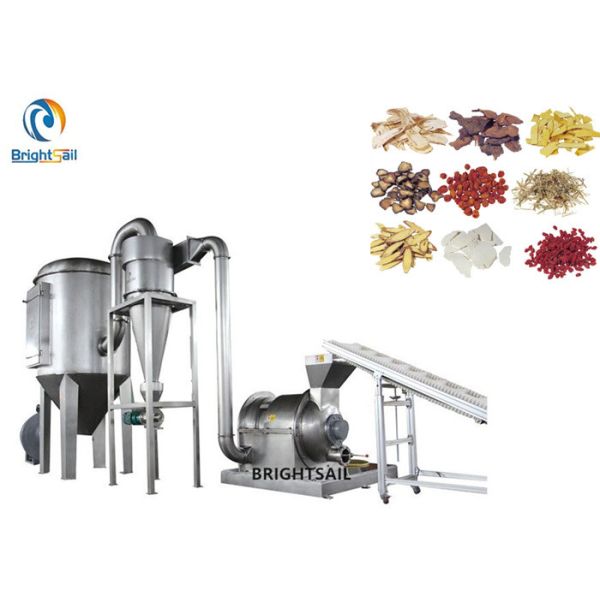 Quality Hemp Herbal Powder Grinding Machine , Cassava Dried Seaweed Leaf Pulverizer for sale