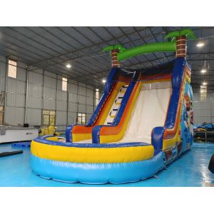 Buy cheap PVC Commercial Inflatable Slides Tropical Palm Shake Baby Theme Inflatable Slide With Pool For Kids And Adults from wholesalers