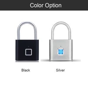 Fingerprint Padlock One Touch Open Fingerprint Lock with USB Charging for Gym,