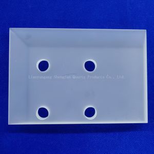 Buy cheap Customize Frosted Thick Wall Square Sheet Quartz Cutting Punch Plate from wholesalers