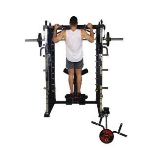 Buy cheap Commercial Gym Machine Cable Crossover for Multi-Function Station Home Use Power Rack with Steel Smith Machine and Plate Bench from wholesalers