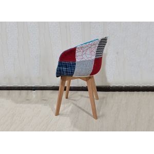Buy cheap Patchwork Design Fabric Covered Dining Chairs With Beech Leg from wholesalers