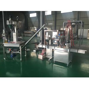 Coffee / Milk Rotary Powder Filling Machine Spice Multi Language Interface