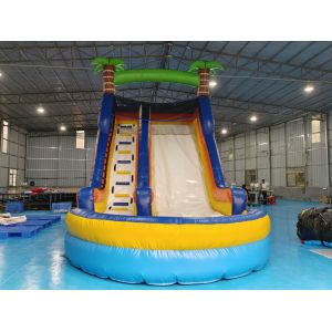 Buy cheap PVC Commercial Inflatable Slides Tropical Palm Shake Baby Theme Inflatable Slide With Pool For Kids And Adults from wholesalers