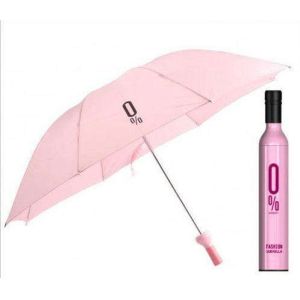 Buy cheap Lightweight Pink Bottle Shaped Umbrella 180T Polyeter Fabric Black Tips from wholesalers