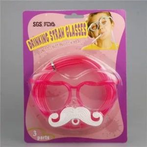 Buy cheap Unique Replacing Plastic Straws , Glasses Style Custom Plastic Straws from wholesalers