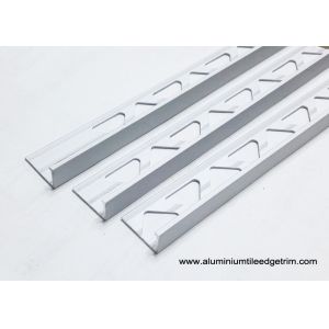 Buy cheap 10mm 3 / 8 In Depth L Angle Aluminium Tile Edge Trim With Matt Silver from wholesalers