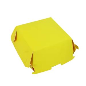 Buy cheap Custom Biodegradable Kraft Burger Box Eco-Friendly Fast Food Packaging with Glossy Lamination and Your Business's Logo from wholesalers