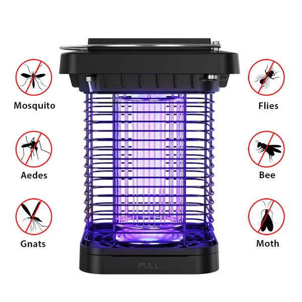 Quality Solar Mosquito Lamp IP65 Waterproof Solar Panels Outdoor Mosquito Killing Lamp Portable Bug Zappers for Camping for sale