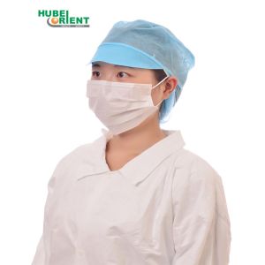 Buy cheap ISO13485 Nonwoven Disposable Snood Caps With Peak from wholesalers