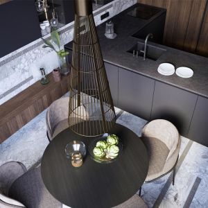 Buy cheap Modern Style 6mm PVC Kitchen Cabinets Dining Room Glossy Wood from wholesalers