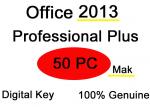 Buy cheap 32 64 Bit Ms Office 2013 Professional Plus Key Software 50PC Mak Pro from wholesalers