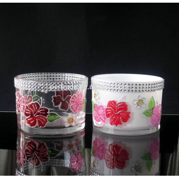 Quality Handpainted Votive Candle Holders With Ocean Fish Pattern for sale