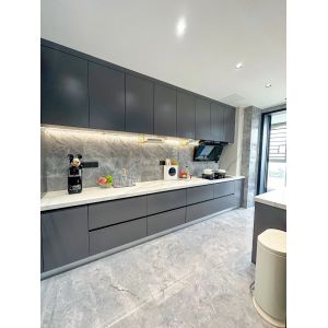 Custom Modular Kitchen Cabinet with Quartz Granite Marble Countertop