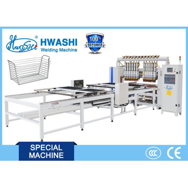 Quality Hwashi Kitchen Wire Basket Welding Machine, Automatic Welded Wire Mesh Welding Machine for sale