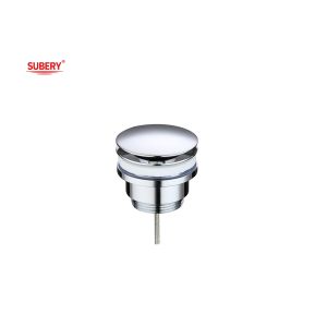 Buy cheap Brass basin drain drainage big cap stopper vanity Waste drain vessel pop up drain lavatory basin waste chrome OEM from wholesalers