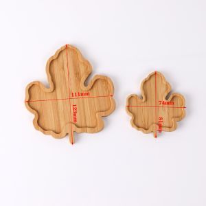 Buy cheap Leaf Shaped Customized Wooden Serving Tray Fruit Snack Bamboo Coaster from wholesalers