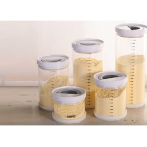 Watertight Empty Glass Containers Heat Resistant Transparent Scaled Milk Powder